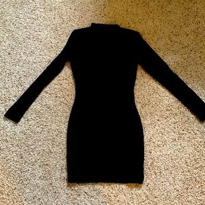 Kittenish body con dress with choker.
